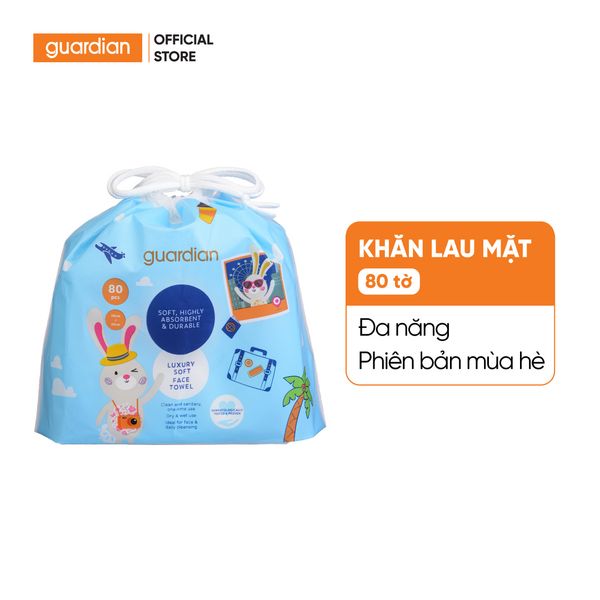 Khăn Lau Mặt Khô Đa Năng Guardian Face Towel Phiên Bản Mùa Hè 80 Tờ