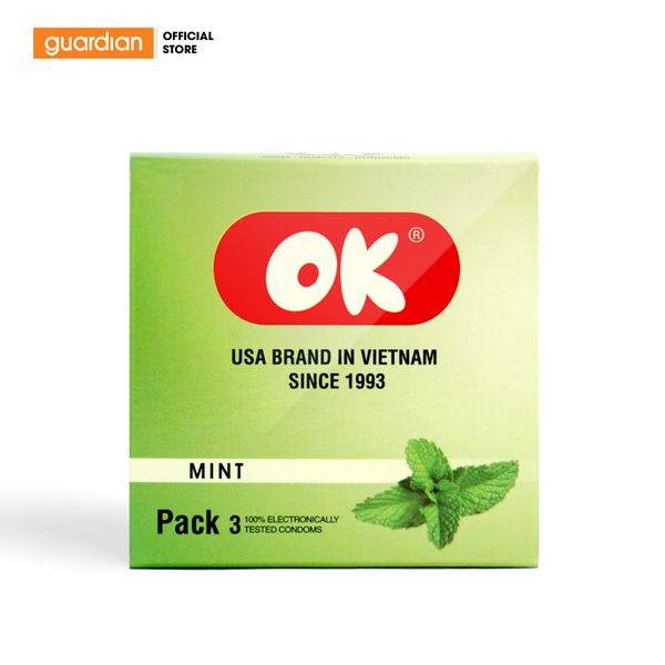 Bao Cao Su OK Hương Bạc Hà Hộp 3 Cái