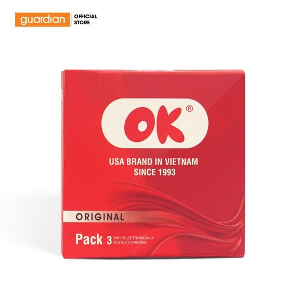 Bao Cao Su OK Original Không Mùi Hộp 3 Cái