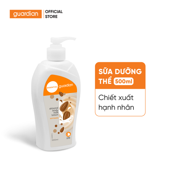 Sữa Dưỡng Thể Mịn Da Guardian Almond Smoothing Body Milk Lotion Chiết Xuất Hạnh Nhân 500Ml