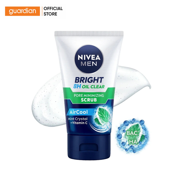 Sữa Rửa Mặt Nivea Men Hạt Mát Xa Sạch Nhờn Mát Lạnh 100G