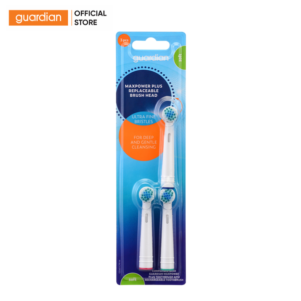 Đầu Bàn Chải Điện Guardian Maxpower Plus Rechargeable Brush Head 3 Cái