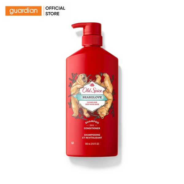 Dầu Gội Xả Old Spice 2 In 1 Bearglove Hương Táo Rừng 650Ml