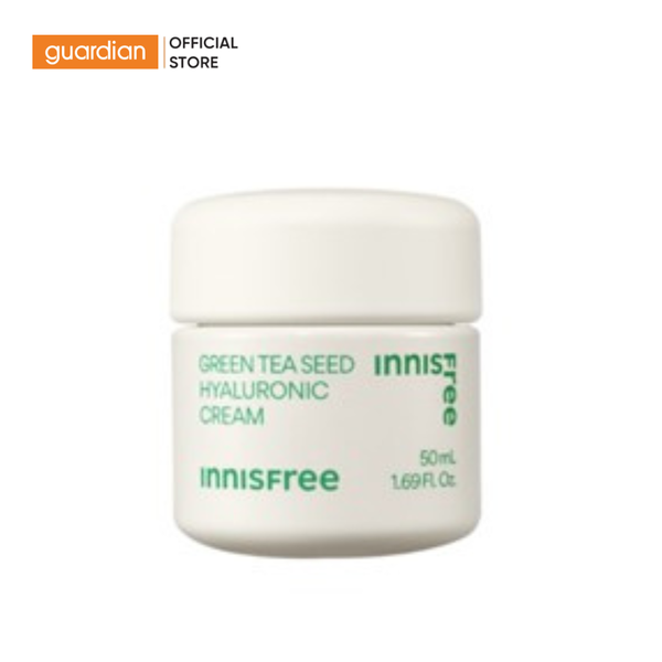 Kem Dưỡng Ẩm Innisfree Green Tea Seed Hyaluronic Cream Chiết Xuất Trà Xanh 50ml