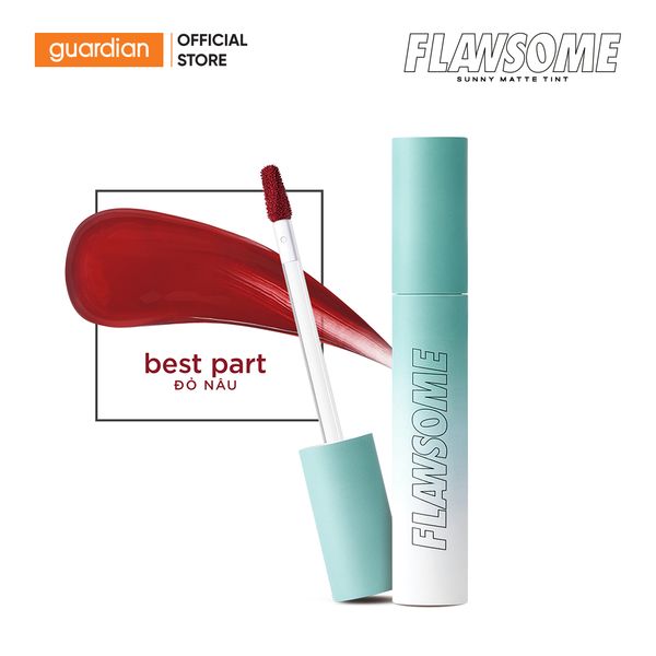 Son Kem Lì Flawsome Sunny Matte Best PArt Đỏ Nâu 3Gr