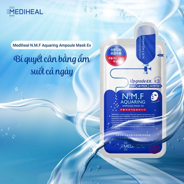 Mặt nạ cấp ẩm cho da MEDIHEAL N.M.F Aquaring Ampoule Mask EX. 27ml Guardian  Việt Nam