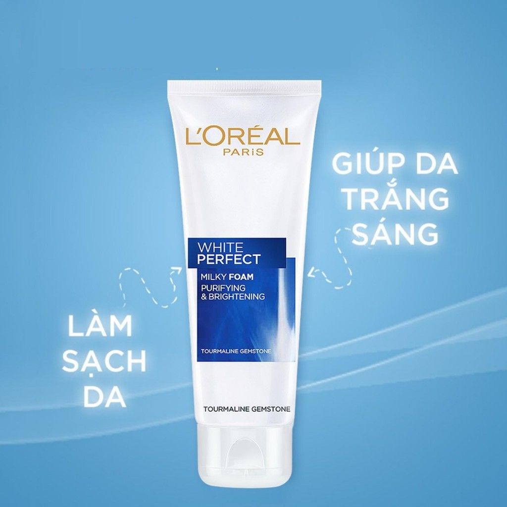 [Hcm]Sữa Rửa Mặt Làm Sạch Và Trắng Mịn Da Loreal Paris White Perfect 50Ml