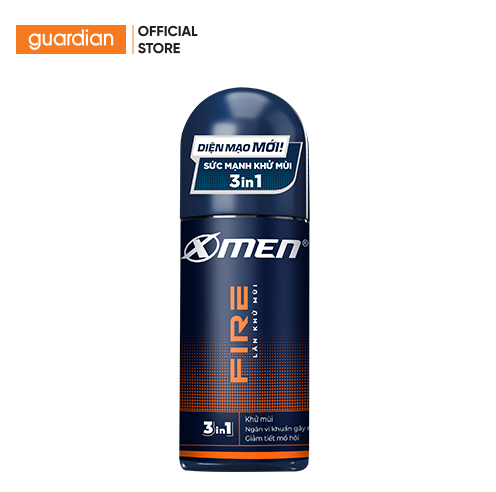 Lăn Khử Mùi X-Men Fire Active Thơm Mạnh Mẽ 50Ml