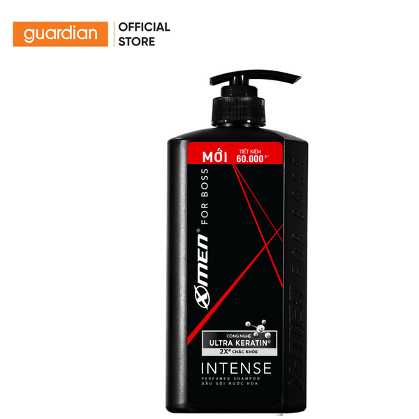Dầu Gội Nước Hoa X-Men For Boss Intense Keratin Hương Trầm Nội Lực 650Gr