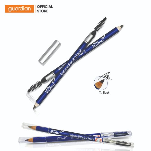 Chì Kẻ Mày Mira Aroma Eyebrow Pencil & Brush #11 Màu Đen 0,2Gr