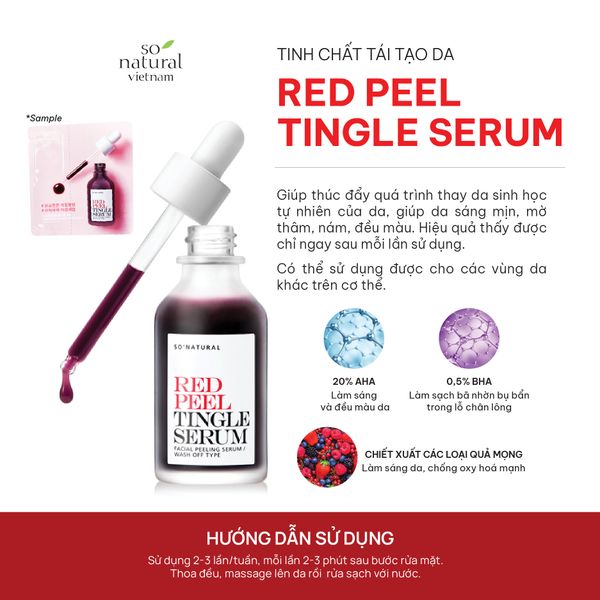  Tinh Chất Giúp Tái Tạo Da So Natural Việt Nam Red Peel Tingle Serum 35Ml 