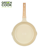 Chảo đúc sau lòng 24 cm men gốm Ivory Green Cook GCP236-24IH