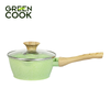 Nồi 16cm đúc men đá ceramic miệng rót Green Cook GCS231 màu xanh 10 lớp chống dính sử dụng được trên tất cả các loại bếp - greencook