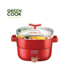 Nồi lẩu điện Green Cook 3L đa năng chiên, xào, hấp, nướng GCEH-233