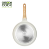 Chảo đúc cạn 26cm men gốm Ivory Green Cook GCP233-26IH