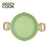 Bộ nồi đúc men đá ceramic miệng rót Green Cook GCS231 màu xanh 10 lớp chống dính sử dụng được trên tất cả các loại bếp - greencook