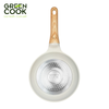 Chảo đúc cạn 24cm men gốm Ivory Green Cook GCP233-24IH