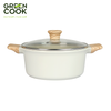 NỒI ĐÚC 24CM MEN GỐM IVORY GREEN COOK GCS233-24IH