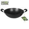 Chảo xào thép sâu lòng vân kim cương 34 cm Green Cook GCW02-34IH chống dính tự nhiên dùng được trên tất cả các loại