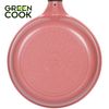 Chảo đúc đáy từ chống dính men đá ceramic màu hồng 26 cm Green Cook GCP03-26IHP công nghệ Hàn Quốc