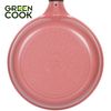 Chảo đúc đáy từ chống dính men đá ceramic màu hồng 28 cm Green Cook GCP03-28IHP công nghệ Hàn Quốc