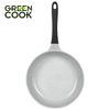 Chảo đúc đáy từ chống dính men đá ceramic màu hồng 28 cm Green Cook GCP03-28IHP công nghệ Hàn Quốc