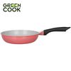 Chảo đúc đáy từ chống dính men đá ceramic màu hồng 28 cm Green Cook GCP03-28IHP công nghệ Hàn Quốc