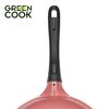 Chảo đúc đáy từ chống dính men đá ceramic màu hồng 26 cm Green Cook GCP03-26IHP công nghệ Hàn Quốc