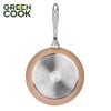 Chảo sâu vân đá hoa cương đáy từ chống dính Green Cook GCP08-24IH size 24 cm