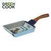 Chảo đúc đáy từ chữ nhật men đá xanh sapphire Green Cook GCP09-1518IH