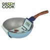 Chảo đúc đáy từ men đá xanh sapphire 24 cm Green Cook GCP09-24IH