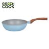 Chảo đúc đáy từ men đá xanh sapphire 28 cm Green Cook GCP09-28IH