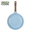 Chảo đúc đáy từ men đá xanh sapphire 28 cm Green Cook GCP09-28IH