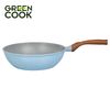 Chảo đúc đáy từ men đá xanh sapphire 30 cm Green Cook GCP09-30IH