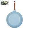 Chảo đúc đáy từ men đá xanh sapphire 30 cm Green Cook GCP09-30IH