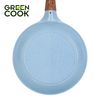 Chảo đúc đáy từ men đá xanh sapphire 28 cm Green Cook GCP09-28IH