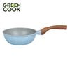 Chảo đúc đáy từ men đá xanh sapphire 22 cm Green Cook GCP09-22IH