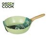 Chảo nhôm sâu men đá ceramic miệng rót Green Cook GCP231-26IH màu xanh 10 lớp chống dính sử dụng được trên tất cả các loại bếp - greencook