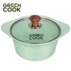 Nồi đúc đáy từ men đá xanh ngọc 24 cm Green Cook GCS05-24IH công nghệ Hàn Quốc