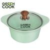 Nồi đúc đáy từ men đá xanh ngọc 20 cm Green Cook GCS05-20IH công nghệ Hàn Quốc