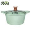 Nồi đúc đáy từ men đá xanh ngọc 20 cm Green Cook GCS05-20IH công nghệ Hàn Quốc