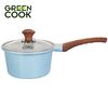 Nồi quánh đúc 18 cm đáy từ men đá chống dính xanh sapphire Green Cook GCS09-18IH công nghệ Hàn Quốc