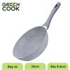 Chảo sâu đáy từ vân đá chống dính Green Cook GCP02-24IH size 24 cm