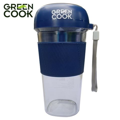 Máy xay sinh tố cầm tay pin sạc Green Cook GCJ02 35W 300ml xay được đá