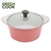 Nồi đúc ceramic vân đá đáy từ 24cm Green Cook GCS02-24IH