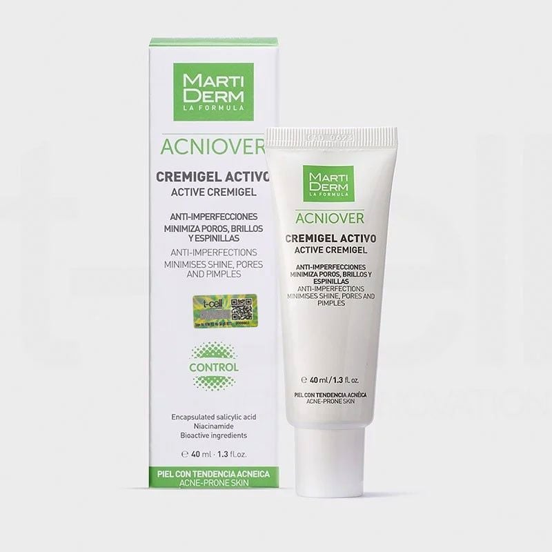  Kem Dưỡng Giảm Nhờn, Mụn & Se Lỗ Chân Lông - MartiDerm Acniover Active Cremigel (40ml) 