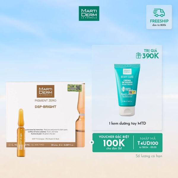  Ampoule Dưỡng Sáng Đều Màu Da, Giảm Đốm Sắc Tố - MartiDerm Pigment Zero DSP Bright 