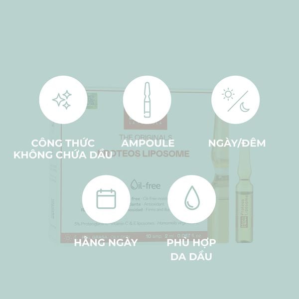  Ampoule Chống Oxy Hoá, Phục Hồi, Điều Tiết Bã Nhờn - MartiDerm The Originals Proteos Liposome 