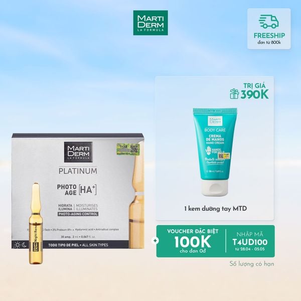  Ampoules 15% Vitamin C Nguyên Chất Chống Lão Hóa - MartiDerm Platinum Photo Age HA+ 