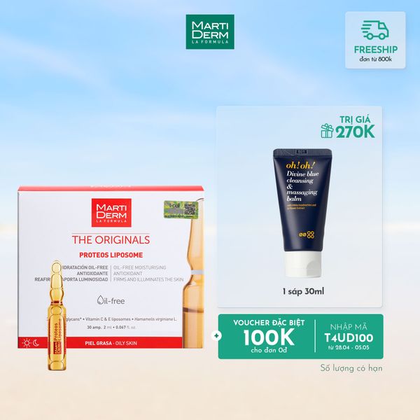 Ampoule Chống Oxy Hoá, Phục Hồi, Điều Tiết Bã Nhờn - MartiDerm The Originals Proteos Liposome